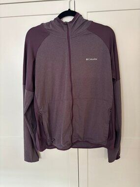 Columbia Omni-Shade Full Zip Hoodie Women's XL Purple